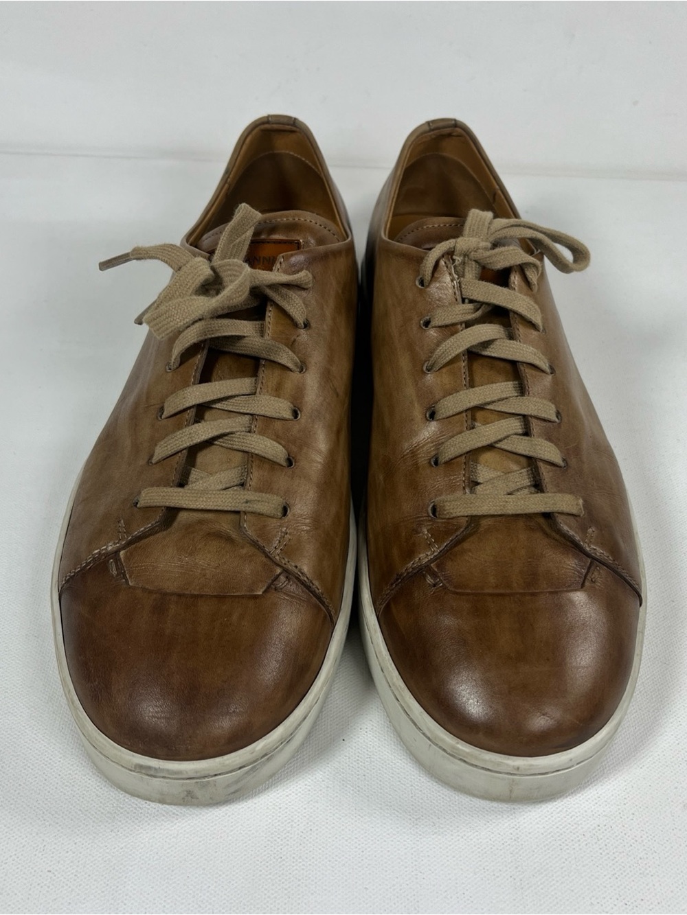 Magnanni Sneakers Low Top Luxury Leather Dress Made Spain Brown Men’s 13 M - Picture 3 of 11